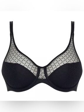 Chantelle Norah Chic Underwire Bra 34D Black NWT